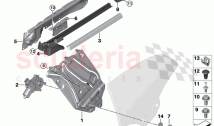 Door window lifting mechanism rear