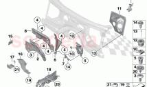 Mounting parts engine compartment