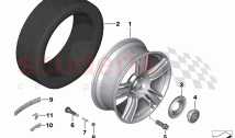 Light alloy wheel styling 602