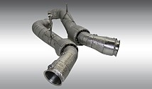 CATALYST-REPLACEMENT PIPE (SET OF TWO) TO USE WITH NOVITEC EXHAUST AND ORIGINAL EXHAUST SYSTEM COMPLETE HEAT-PROTECTED