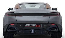 Startech Exhaust tips, silver, bracket in carbon