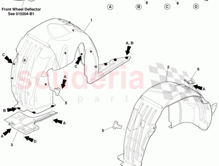 Photo of REAR WHEEL ARCH LINER FIXING BRACKET UPPER LH…