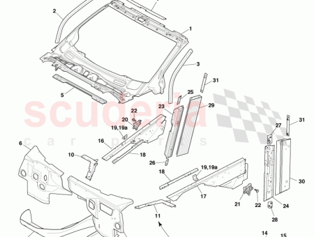 Photo of Pillar Front Body Reinforcement LH GOAG33 F02527…