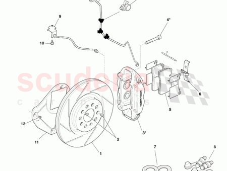 Photo of CALIPER ASSY RED FRONT WHEEL BRAKE LH NOT…