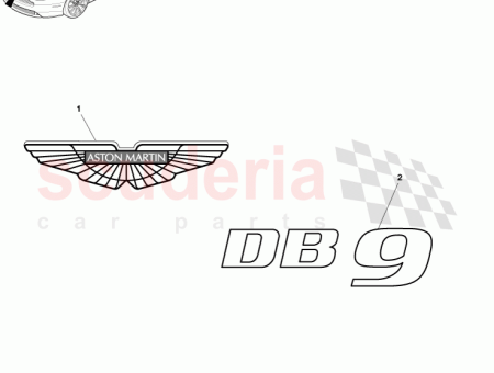 Photo of Badge Assembly Aston Martin Wings EG43 407A74…