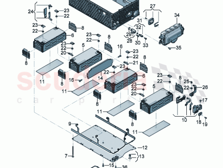 Photo of end piece Battery module…