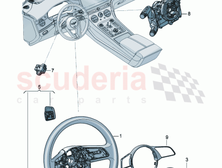 Photo of electronic module for steering column combination switch…
