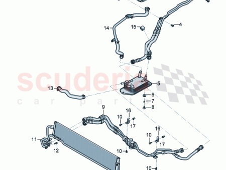 Photo of oil pressure line for gearbox oil cooling…