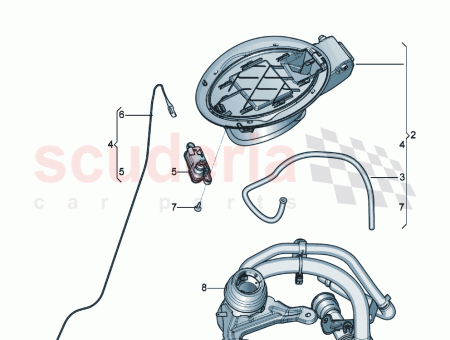 Photo of throttle control element Fuel filler flap D 17…