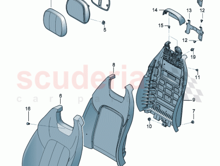 Photo of backrest cover leather 3SD 885 805…