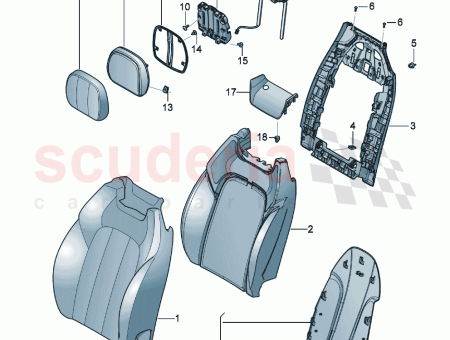 Photo of padding for backrest with heater element…