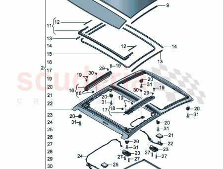Photo of Control unit for electric sliding sunroof controls…