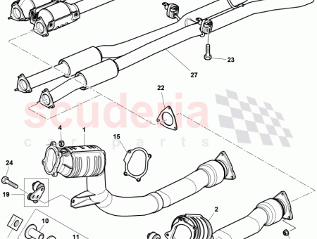 Photo of middle exhaust muffler with return pipe…