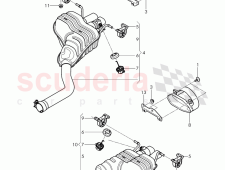 Photo of bracket Exhaust pipe tips 3W0 253 463…