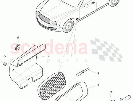 Photo of cooling air grill fender bracket 3Y5 821…