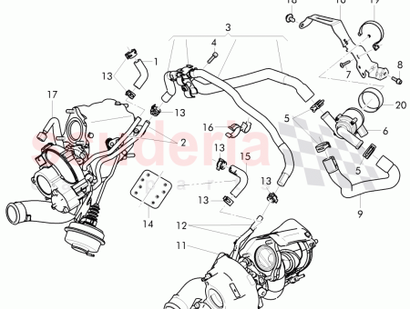 Photo of bracket for additional water pump 3W0 121 079…