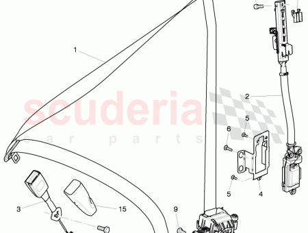 Photo of three point seat belt 3Y1 857 705…