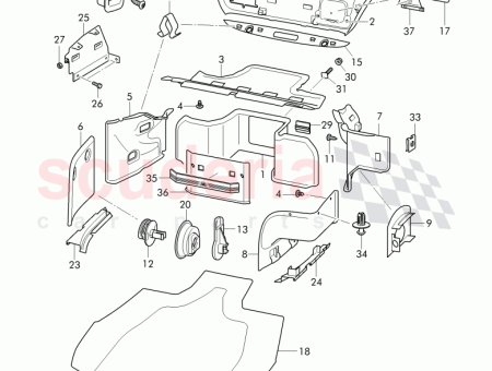 Photo of support element luggage compartment trim…