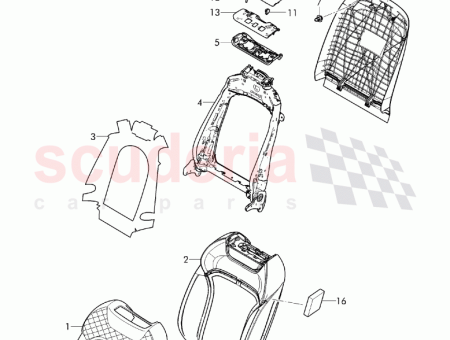 Photo of padding for backrest with heater element D 21…