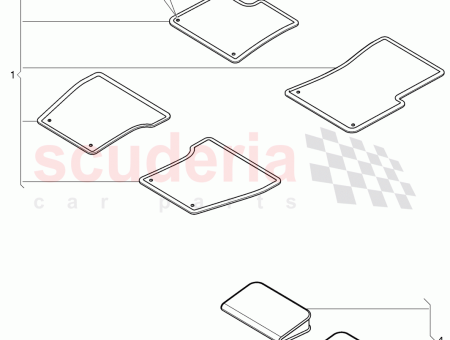 Photo of 1 set floor mats 3Y1 863 007…