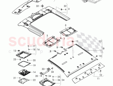Photo of moulded headlining leather 3Y5 867 500…