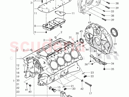 Photo of crankcase contains threaded insert threaded insert threaded insert…