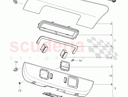 Photo of trim panel for hatch gate 3Y0 867 607…