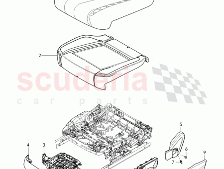 Photo of seat padding with heater elem 36A 883 085…
