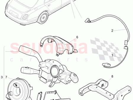 Photo of operating unit steering column adjuster unit…