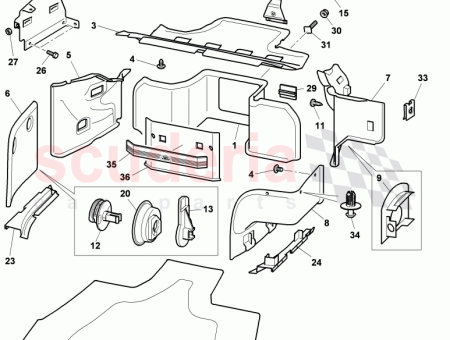 Photo of boot lining rear trunk lid 3W7 867 601…