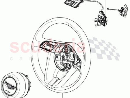 Photo of airbag unit for steering wheel Caution Hazardous only…