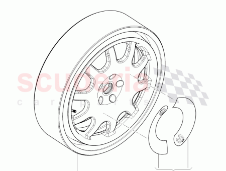 Photo of sticker for spare wheel F 3W G 054…