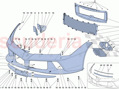 Photo of COMPL CENTRAL BUMPER GRILLE…
