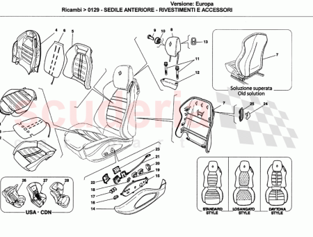 Photo of LH BACKREST LINING Daytona Leather Alcantara STC1 STC2…