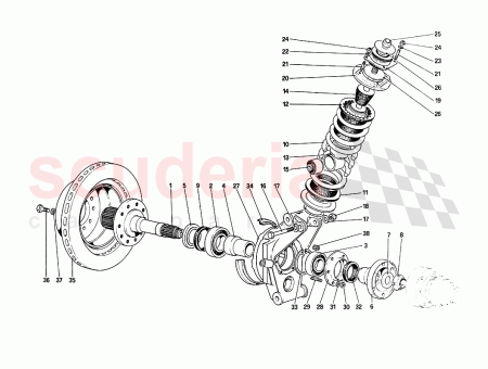 Photo of Flange connecting axle shafts…