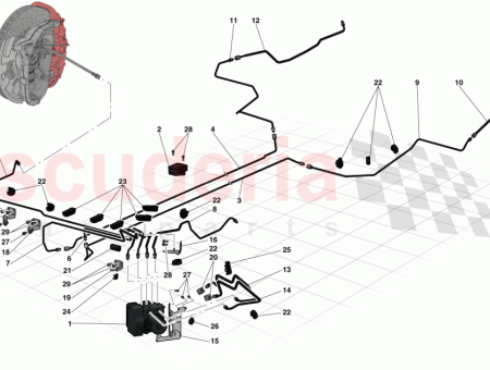 Photo of FRONT BRAKE PIPE BRACKET FOR LH FRONT LIFT…