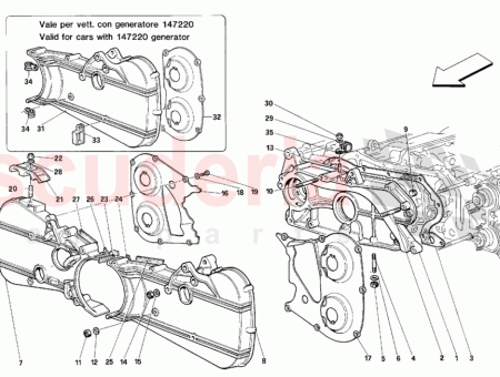 Photo of Stud securing crankcase to gearbox…