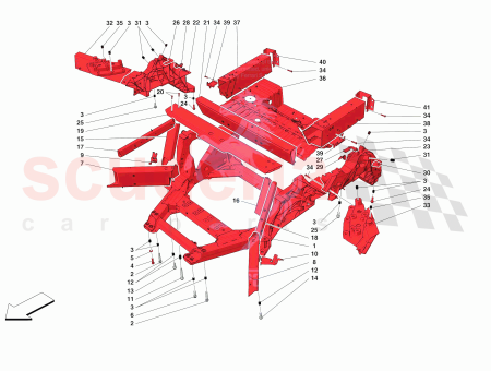 Photo of RH LUGGAGE COMPARTMENT LID SUBSTRUCTURE FASTENER BRACKET…