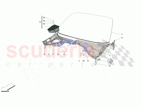 Photo of COMPL RH UNDERWINDSCREEN TRAY…