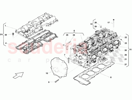 Photo of ASSEMBLEY 6 10 CYLINDER HEAD FROM ENGINE CEH002327…