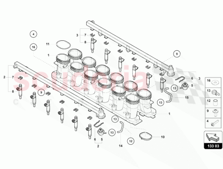 Photo of FUEL INJECTOR WITH INJECTOR RAILS…
