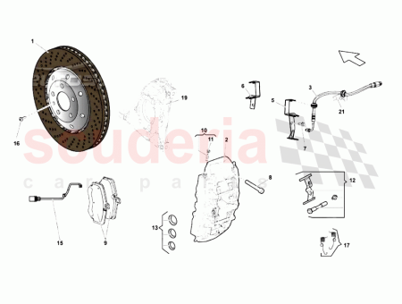 Photo of RH FRONT BRAKE DISK CARBOCERAMIC BRAKE FROM VIN…
