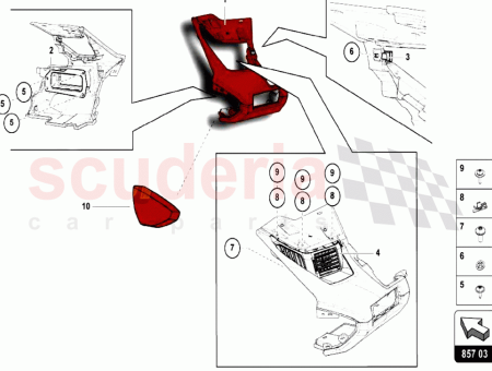Photo of LOWER DASHBOARD DRIVER ALCANTARA UPHOLSTERY SUPPLY VIN…