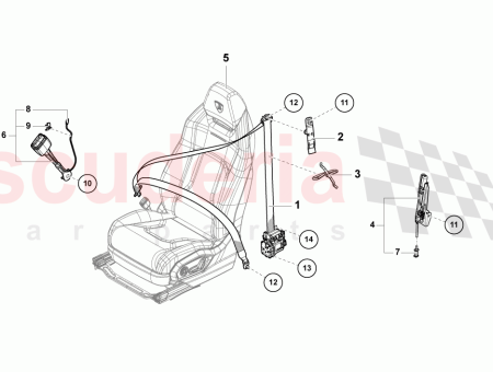 Photo of THREE POINT AUTOMATIC SEAT BELT WITH BELT TENSIONER…