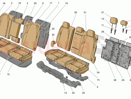 Photo of REAR ARM REST ASSEMBLY…