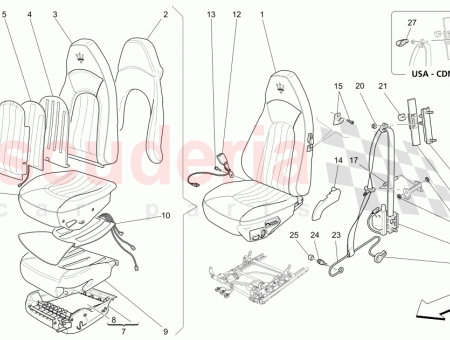 Photo of FRONT LH SEAT ASSEMBLY AZZURRO BLUE SKY…