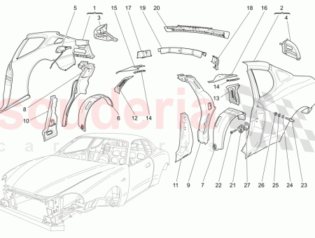 Photo of L H LATERAL INSERT FOR UNDER REAR WINDOW…