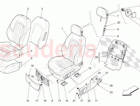 Photo of FRONT LH SEAT ASSEMBLY 8 WAYS FOR GHIBLI…