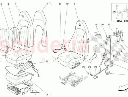Photo of FRONT LH SEAT ASSEMBLY CUOIO HIDE 364014604…