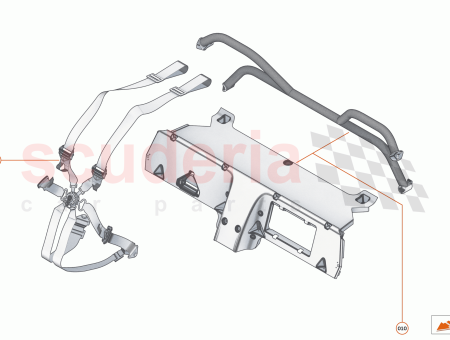 Photo of BRACKET CROTCH STRAP RH OUTBOARD 6PT DF…